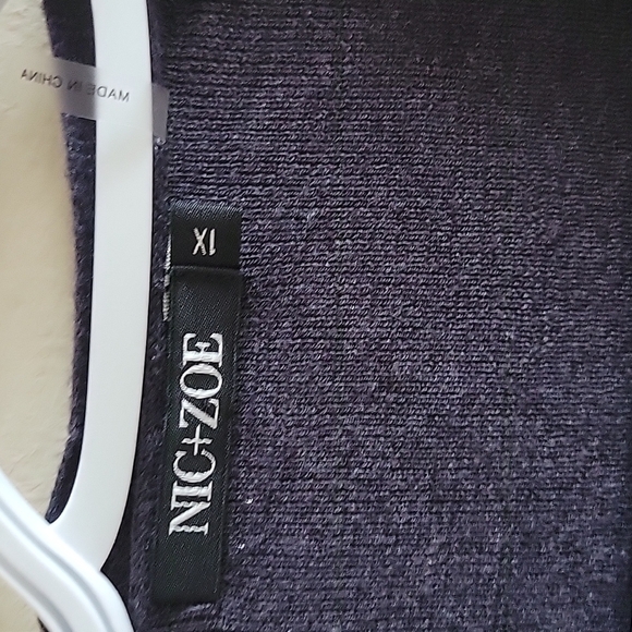 NIC+ZOE Black Long Sleeve Wrap Top US 1X - Picture 4 of 7